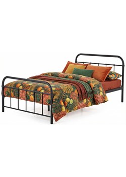 Metalowe czarne łóżko z zagłówkiem 120x200 C4-B72 ze sklepu Edinos.pl w kategorii Łóżka i materace - zdjęcie 189027778