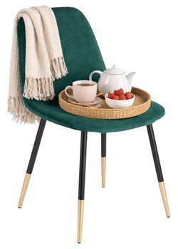 Zielone tapicerowane krzesło P5-E64 ze sklepu Edinos.pl w kategorii Krzesła - zdjęcie 189027798