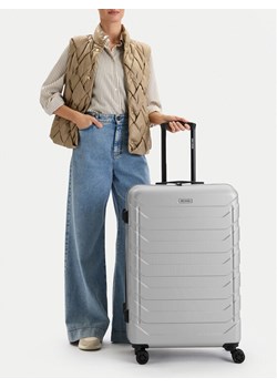GINO ROSSI Walizka duża C-GIN-L-003-05-SILVER Srebrny ze sklepu MODIVO w kategorii Walizki - zdjęcie 189029125