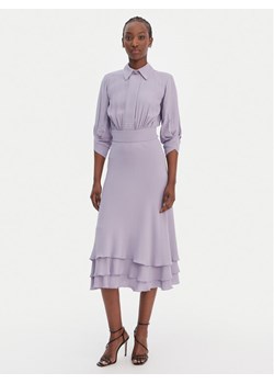 Elisabetta Franchi Sukienka koktajlowa AB-923-61E2 Fioletowy Regular Fit ze sklepu MODIVO w kategorii Sukienki - zdjęcie 189029128