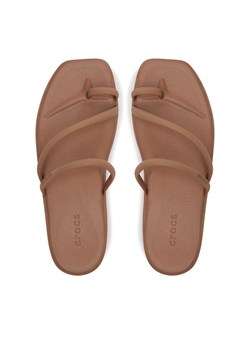Crocs Japonki Miami Toe Loop Sandal 209862 Brązowy ze sklepu MODIVO w kategorii Klapki damskie - zdjęcie 189029189