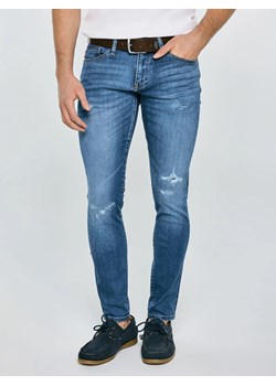 Jeansy męskie skinny z przetarciami niebieskie Deric 368 ze sklepu Big Star w kategorii Jeansy męskie - zdjęcie 189030458