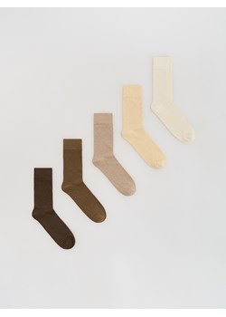 Reserved - 5 pack skarpet - beżowy ze sklepu Reserved w kategorii Skarpetki męskie - zdjęcie 189030636