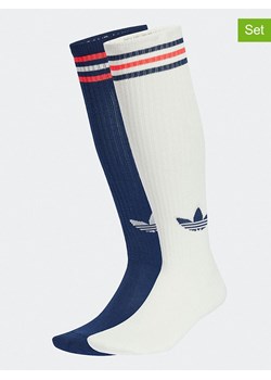 adidas Skarpety sportowe (2 pary) w kolorze niebiesko-białym ze sklepu Limango Polska w kategorii Skarpetki męskie - zdjęcie 189031958