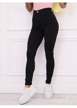 SPODNIE SKINNY DOPASOWANE Z WYSOKIM STANEM- CZARNE ze sklepu olika.com.pl w kategorii Spodnie damskie - zdjęcie 189033486