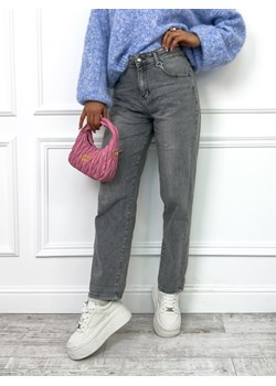 SPODNIE JEANSOWE O KROJU BALLOON Z WYSOKIM STANEM- SZARE ze sklepu olika.com.pl w kategorii Jeansy damskie - zdjęcie 189033507