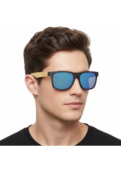 Drewniane okulary przeciwsłoneczne polaryzacyjne lustrzane EST-406 ze sklepu Stylion w kategorii Okulary przeciwsłoneczne damskie - zdjęcie 189033697