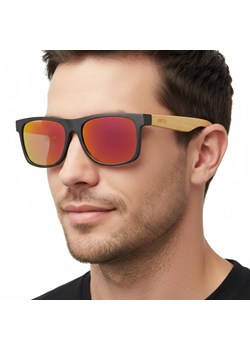 Drewniane męskie okulary przeciwsłoneczne polaryzacyjne lustrzane EST-406B ze sklepu Stylion w kategorii Okulary przeciwsłoneczne damskie - zdjęcie 189033699