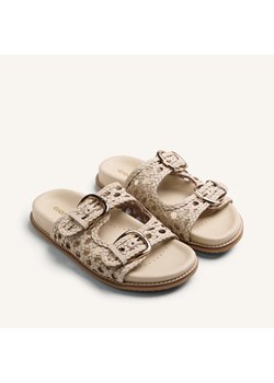 Plecione klapki damskie - GIOSEPPO 79032 KREMOWE ze sklepu Tymoteo.pl - sklep obuwniczy w kategorii Klapki damskie - zdjęcie 189034525