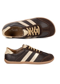 Buty BAREFOOT damskie skórzane IDA anatomiczny kształt brązowe ze sklepu butyolivier w kategorii Półbuty damskie - zdjęcie 189034576