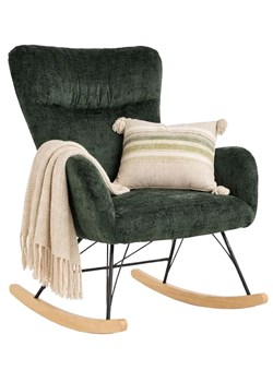 Zielony tapicerowany fotel bujany Z6-D51 ze sklepu Edinos.pl w kategorii Fotele - zdjęcie 189035216