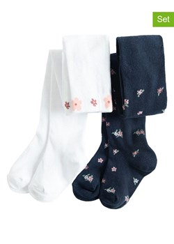 COOL CLUB Rajstopy (2 pary) w kolorze granatowym i białym ze sklepu Limango Polska w kategorii Rajstopy dziecięce - zdjęcie 189036499