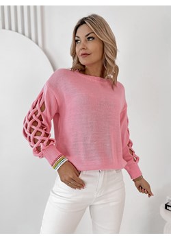 sweter arden różowy one size ze sklepu UBRA w kategorii Swetry damskie - zdjęcie 189036606