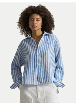 Polo Ralph Lauren Koszula 211935130500 Niebieski Relaxed Fit ze sklepu MODIVO w kategorii Koszule damskie - zdjęcie 189038599