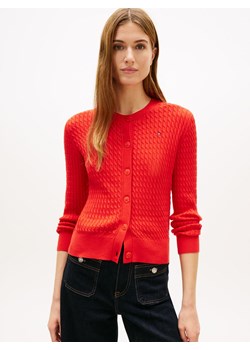 Tommy Hilfiger Kardigan damski Kobiety Bawełna (100%) czerwony jednolity ze sklepu vangraaf w kategorii Swetry damskie - zdjęcie 189039899