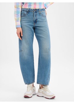 Levi's Dżinsy - Baggy Dad Barrel Kobiety Bawełna medium stone jednolity ze sklepu vangraaf w kategorii Jeansy damskie - zdjęcie 189039908