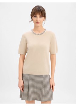 HUGO Damska spódniczka mini - Roballo Kobiety Sztuczne włókno taupe wzorzysty ze sklepu vangraaf w kategorii Spódnice - zdjęcie 189039915