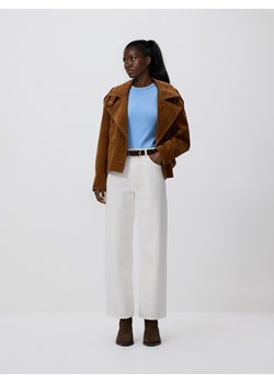 Reserved - Bawełniany top - jasnoniebieski ze sklepu Reserved w kategorii Bluzki damskie - zdjęcie 189042325