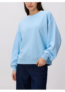 Reserved - Gładka bluza z bawełną - jasnoniebieski ze sklepu Reserved w kategorii Bluzy damskie - zdjęcie 189042447