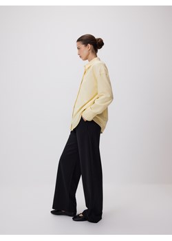 Reserved - Spodnie z wiskozą - ciemnoszary ze sklepu Reserved w kategorii Spodnie damskie - zdjęcie 189042599