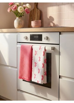 Sinsay - Zestaw ścierek kuchennych z motywem kokard 2 pack - różowy ze sklepu Sinsay w kategorii Fartuchy kuchenne - zdjęcie 189044828