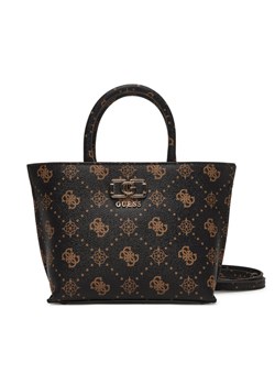 Torebka Guess Emelie Logo Mini HWGP99 28750 Brązowy ze sklepu eobuwie.pl w kategorii Kuferki - zdjęcie 189044925