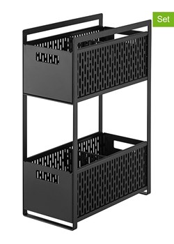 Yamazaki 3-częściowy zestaw "Tower" w kolorze czarnym - 16 x 46 x 32,5 cm ze sklepu Limango Polska w kategorii Akcesoria i przechowywanie - zdjęcie 189047308