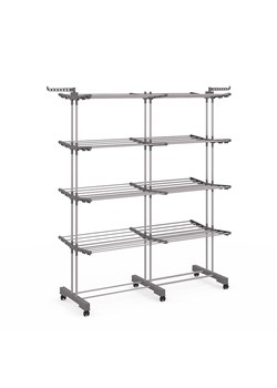 IDOMYA Essentials Suszarka w kolorze srebrno-szarym na pranie - 73 x 183 x 66 cm ze sklepu Limango Polska w kategorii Akcesoria łazienkowe - zdjęcie 189048009