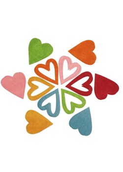 SUNNYSUE Zawieszki filcowe (24 szt.) "Heart" w różnych kolorach ze sklepu Limango Polska w kategorii Zabawki - zdjęcie 189048426