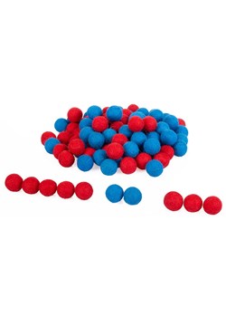 SUNNYSUE Kulki filcowe (100 szt.) w kolorze czerwono-niebieskim ze sklepu Limango Polska w kategorii Zabawki - zdjęcie 189048447