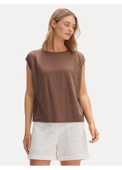OPUS Lniana koszulka w kolorze brązowym ze sklepu Limango Polska w kategorii Bluzki damskie - zdjęcie 189050336