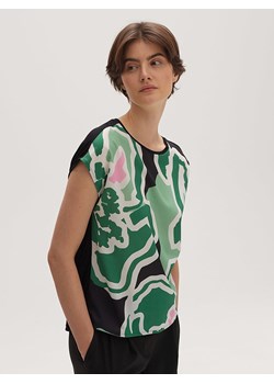 OPUS Koszulka "Sintenso" w kolorze czarno-zielonym ze sklepu Limango Polska w kategorii Bluzki damskie - zdjęcie 189050479
