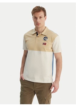 Napapijri Polo E-Reflect NP0A4H4B Écru Relaxed Fit ze sklepu MODIVO w kategorii T-shirty męskie - zdjęcie 189056278