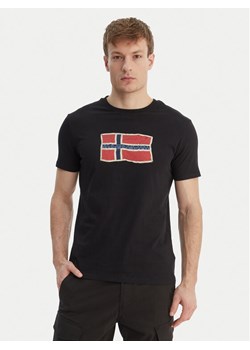 Napapijri T-Shirt S-Mahsa NP0A4FZB Czarny Regular Fit ze sklepu MODIVO w kategorii T-shirty męskie - zdjęcie 189056359