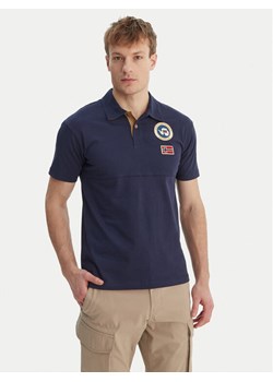 Napapijri Polo E-Reflect NP0A4H4B Granatowy Relaxed Fit ze sklepu MODIVO w kategorii T-shirty męskie - zdjęcie 189056368