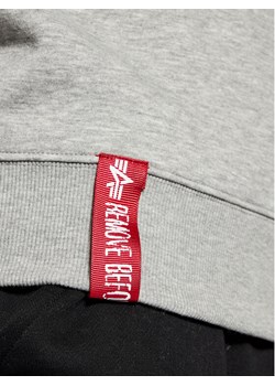 Alpha Industries Bluza Basic Sweater 178302 Szary Regular Fit ze sklepu MODIVO w kategorii Bluzy męskie - zdjęcie 189056409