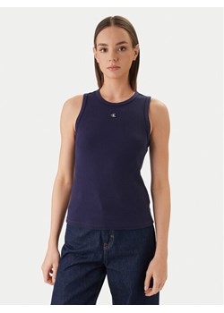 Calvin Klein Jeans Top LV047F232G Fioletowy Slim Fit ze sklepu MODIVO w kategorii Bluzki damskie - zdjęcie 189056467