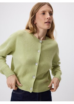 Reserved - Wełniany kardigan - jasnozielony ze sklepu Reserved w kategorii Swetry damskie - zdjęcie 189058415