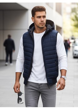 Kamizelka męska granatowa Dstreet TX4236 ze sklepu DSTREET.PL w kategorii Kamizelki męskie - zdjęcie 189059018