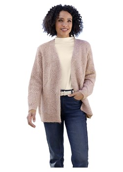 Heine Kardigan w kolorze szaroróżowym ze sklepu Limango Polska w kategorii Swetry damskie - zdjęcie 189060265