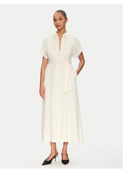 LOLA CASADEMUNT Sukienka koszulowa MS2516004 Écru Regular Fit ze sklepu MODIVO w kategorii Sukienki - zdjęcie 189060459