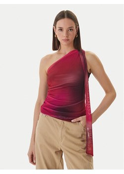 Desigual Bluzka Bratislava 26SWTK31 Czerwony Slim Fit ze sklepu MODIVO w kategorii Bluzki damskie - zdjęcie 189060466