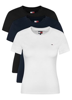 Tommy Jeans Komplet t-shirtów DW0DW22175 Kolorowy Slim Fit ze sklepu MODIVO w kategorii Bluzki damskie - zdjęcie 189060495