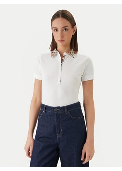 Barbour Polo Malvern LML0633WH33 Biały Slim Fit ze sklepu MODIVO w kategorii Bluzki damskie - zdjęcie 189060585