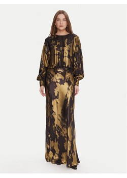 LOLA CASADEMUNT Sukienka koktajlowa MF2516002 Złoty Regular Fit ze sklepu MODIVO w kategorii Sukienki - zdjęcie 189060589