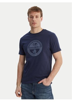 Napapijri T-Shirt S-Mahsa NP0A4FZB Granatowy Regular Fit ze sklepu MODIVO w kategorii T-shirty męskie - zdjęcie 189060639