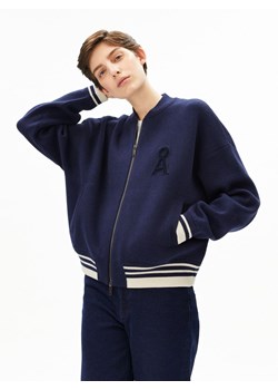 ARMEDANGELS Bluza damska z zawartością wełny - Iconic Bomber Kobiety granatowy jednolity ze sklepu vangraaf w kategorii Kurtki damskie - zdjęcie 189061998