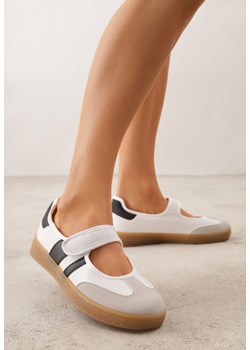 Białe Tenisówki Sneakeriny z Paskiem na Rzep Pirel ze sklepu renee.pl w kategorii Buty sportowe damskie - zdjęcie 189062039