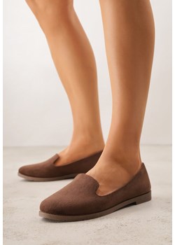 Brązowe Balerinki Typu Mokasyny Ravinda ze sklepu renee.pl w kategorii Balerinki - zdjęcie 189064505