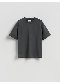 Reserved - Bawełniany t-shirt boxy - ciemnoszary ze sklepu Reserved w kategorii T-shirty męskie - zdjęcie 189064779